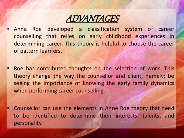 anne roe career development theory pdf